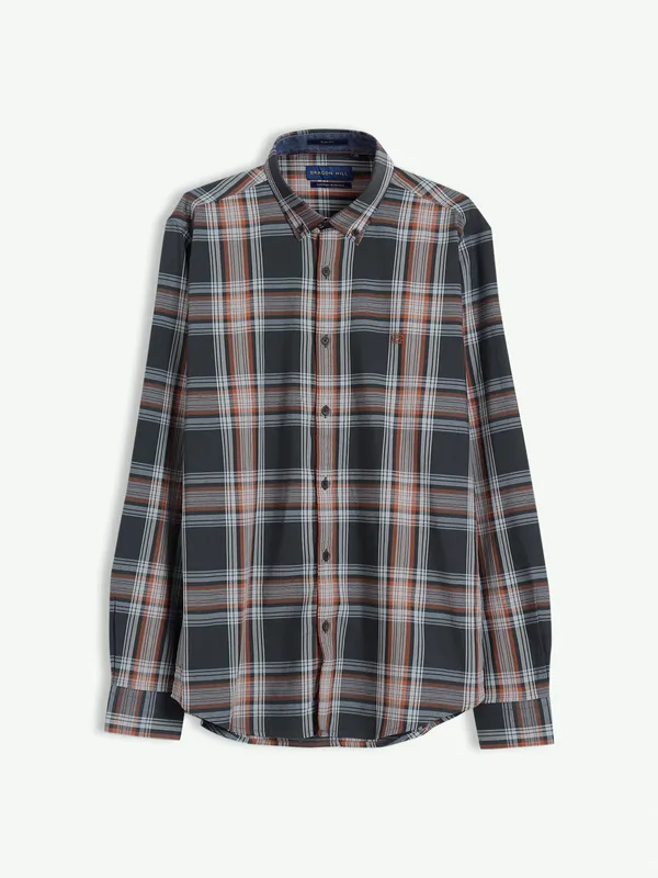 Dragon Hill checks charcoal grey shirt