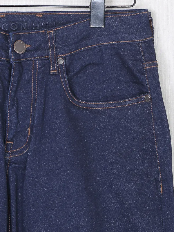 Dragon Hill denim dark blue solid men jeans