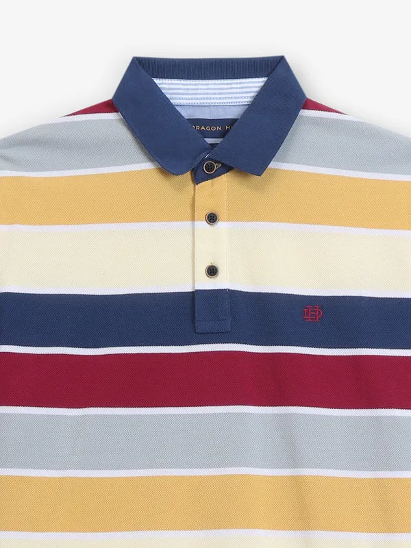 DRAGON HILL multi color stripe t-shirt