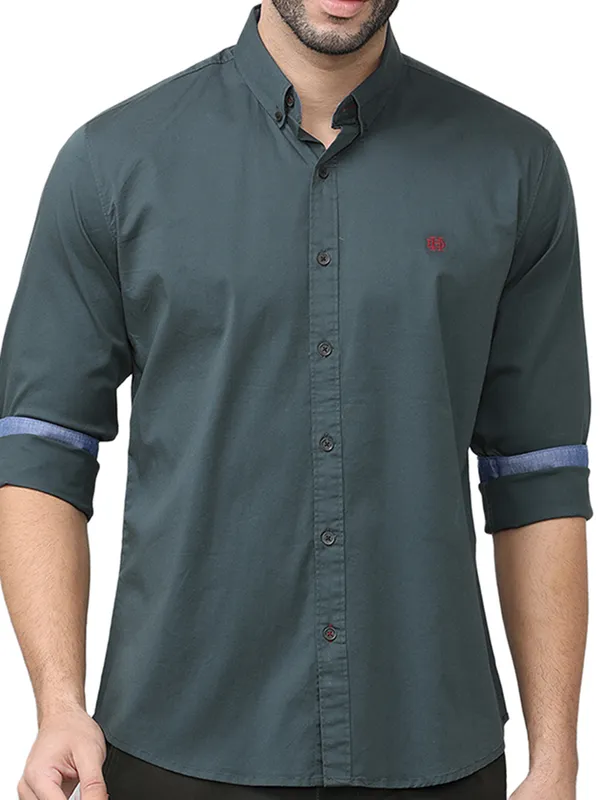 DRAGON HILL solid rama color casual shirt