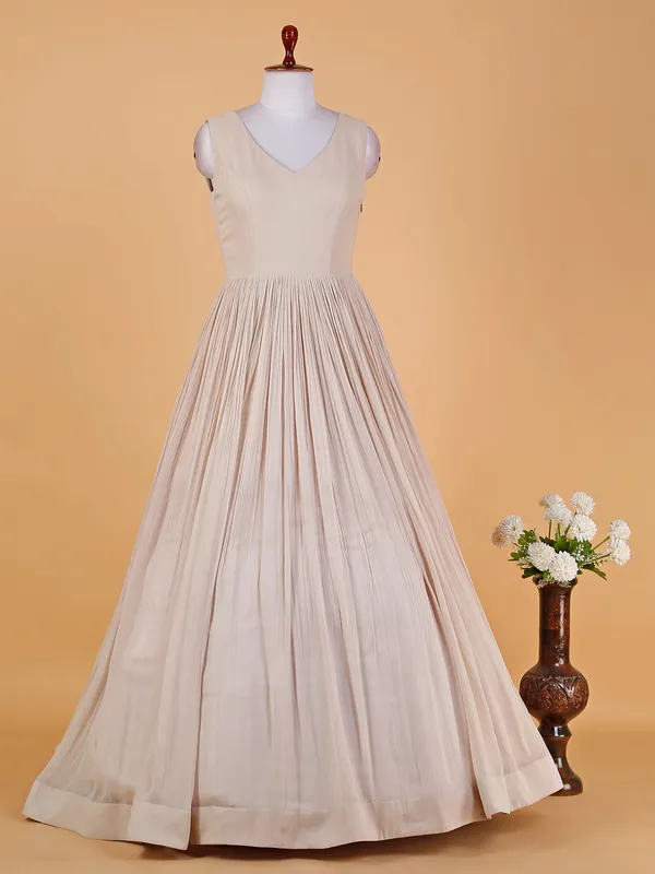Dusty pink anarkali suit with shrug