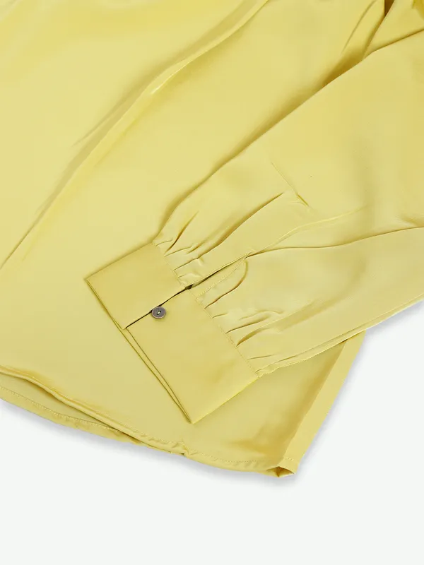 Dusty yellow lycra casual top