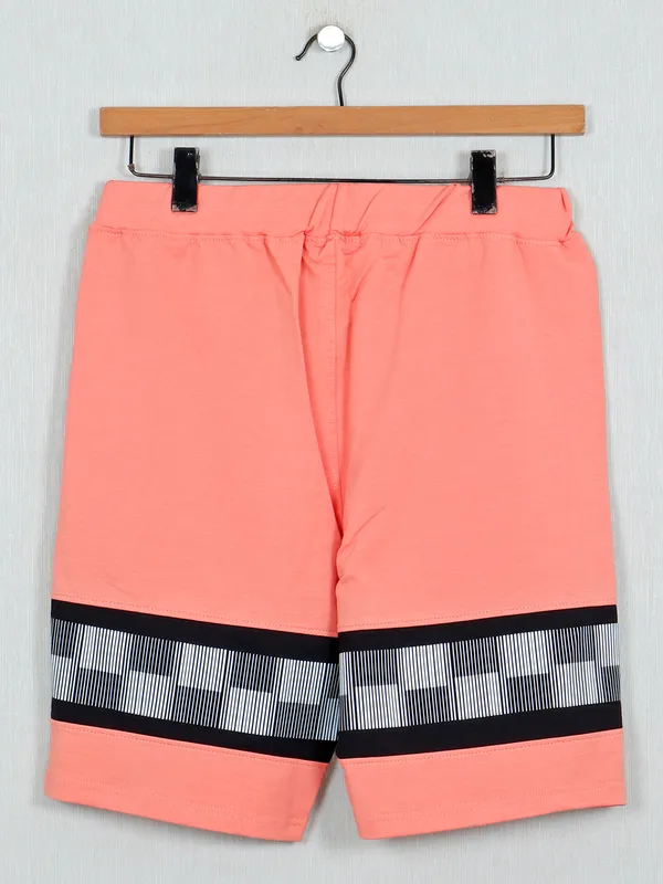 DXI cotton printed peach shorts