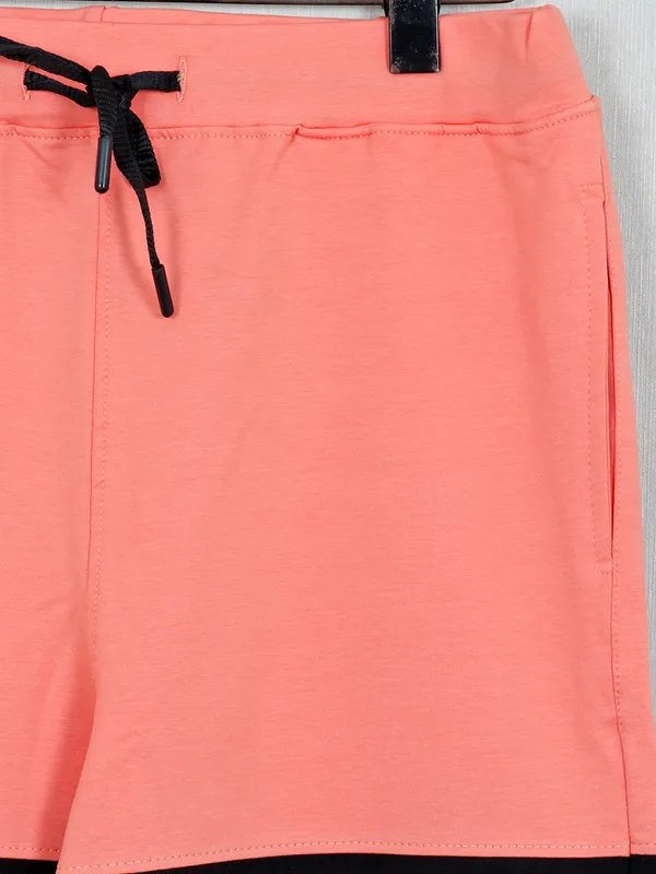 DXI cotton printed peach shorts