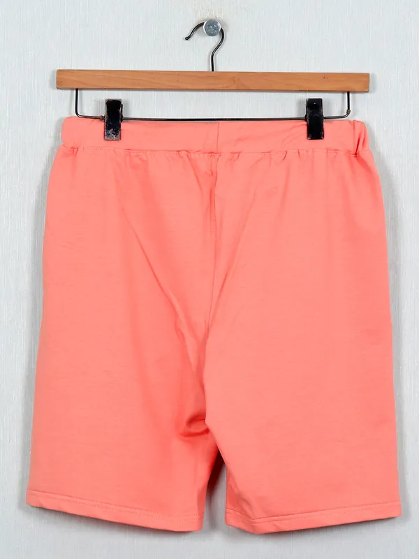 DXI peach printed simple mens shorts