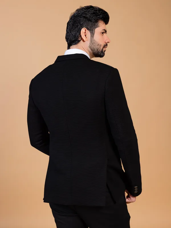 Elegant black corduroy blazer