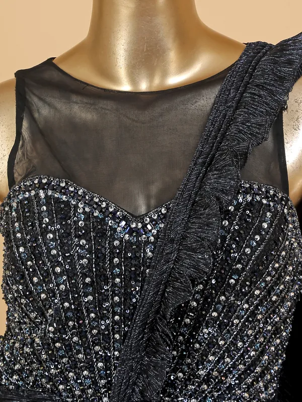 Elegant black net gown