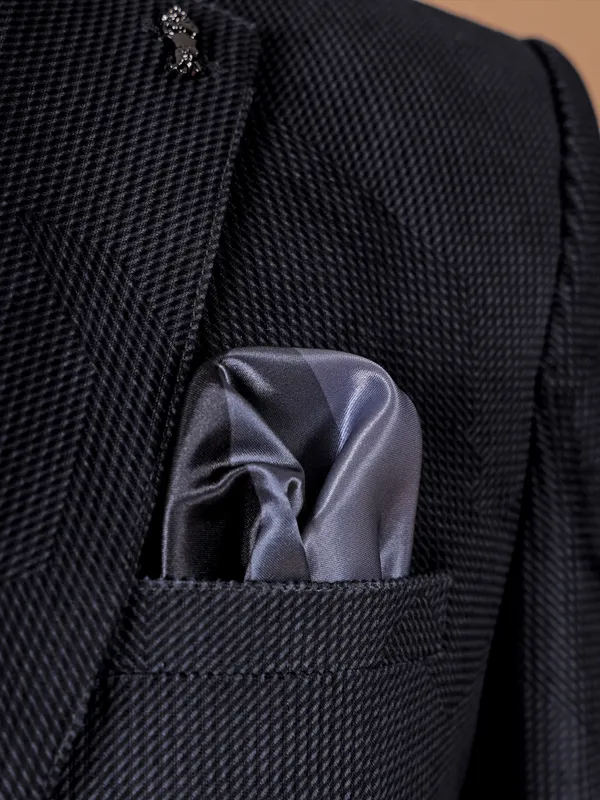 Elegant black terry rayon blazer