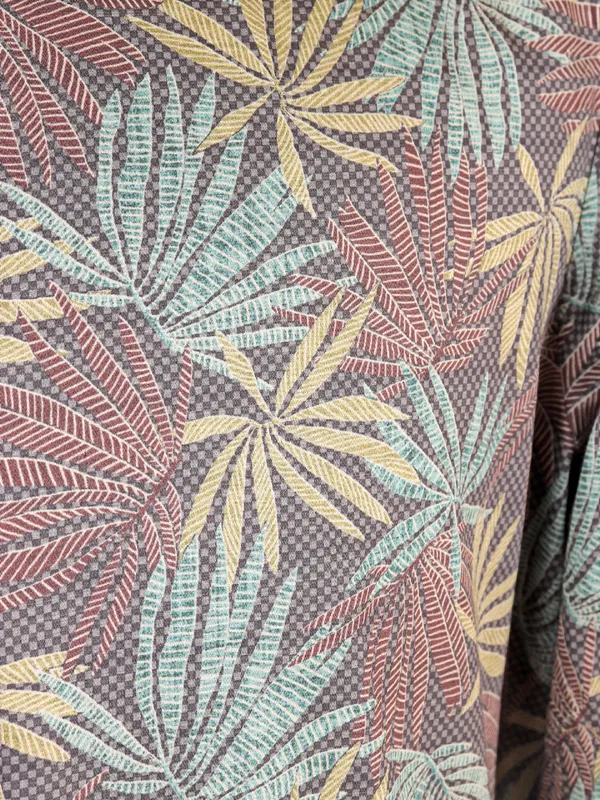 Elegant brown and green cotton silk kurta suit