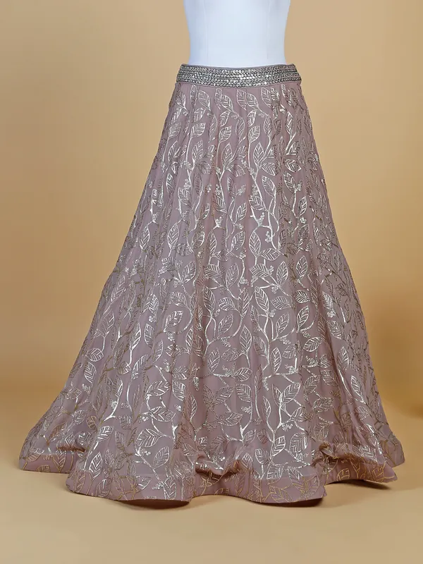 Elegant mauve purple designer lehenga choli