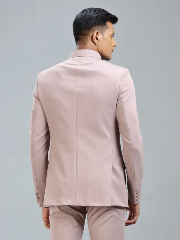 Elegant peach jodhpuri blazer in premium terry rayon for special occasions