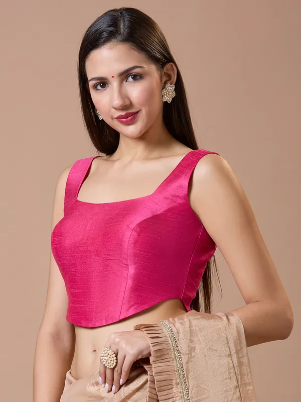 Elegant pink ready made blouse