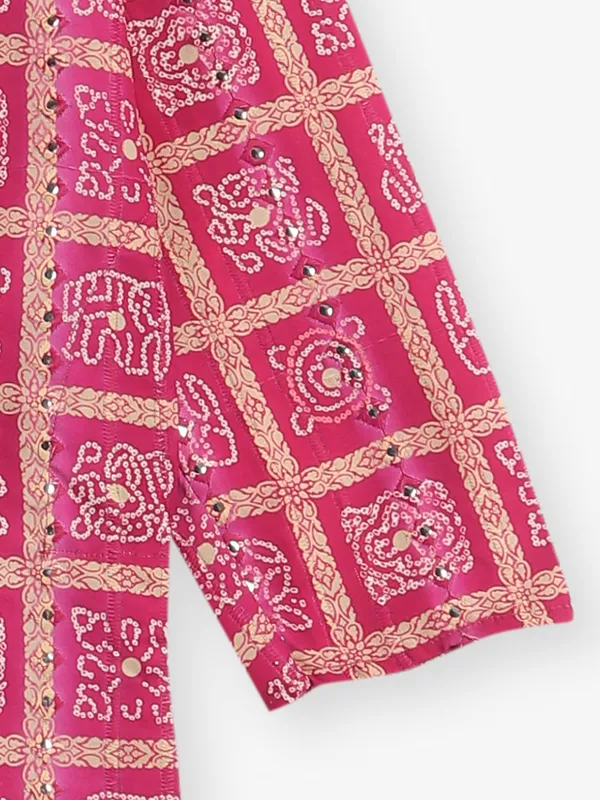 Elegant purple cotton printed kurta pajama