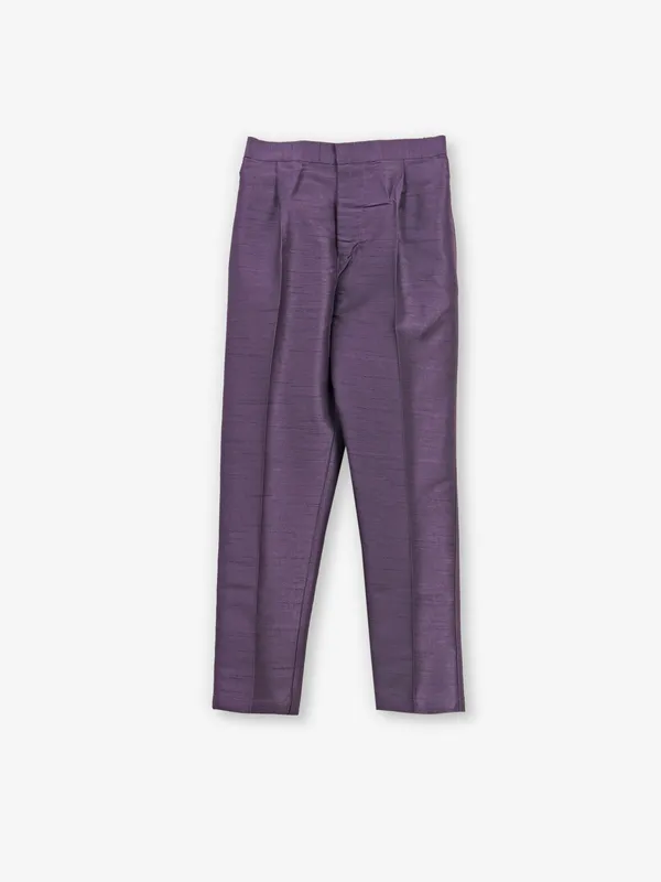 Elegant purple silk waistcoat set