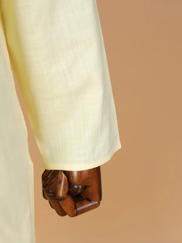 Elegant yellow cotton kurta suit