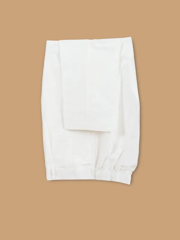 Elegantry cream cotton kurta suit for men