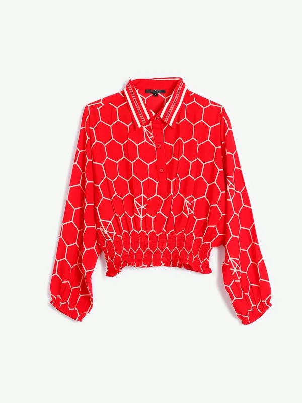 Envi red printed top