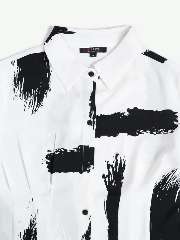 Envi white printed shirt