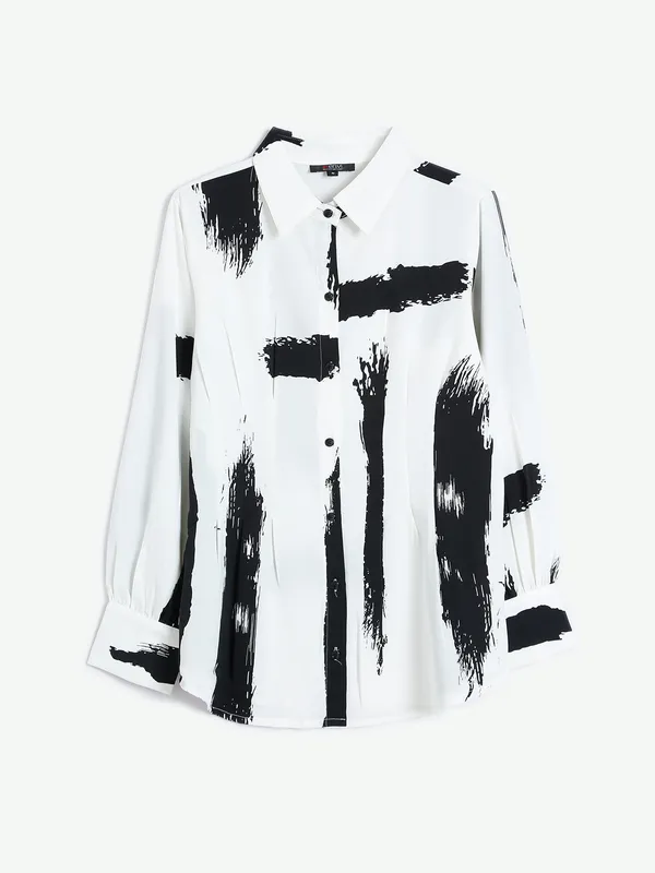 Envi white printed shirt