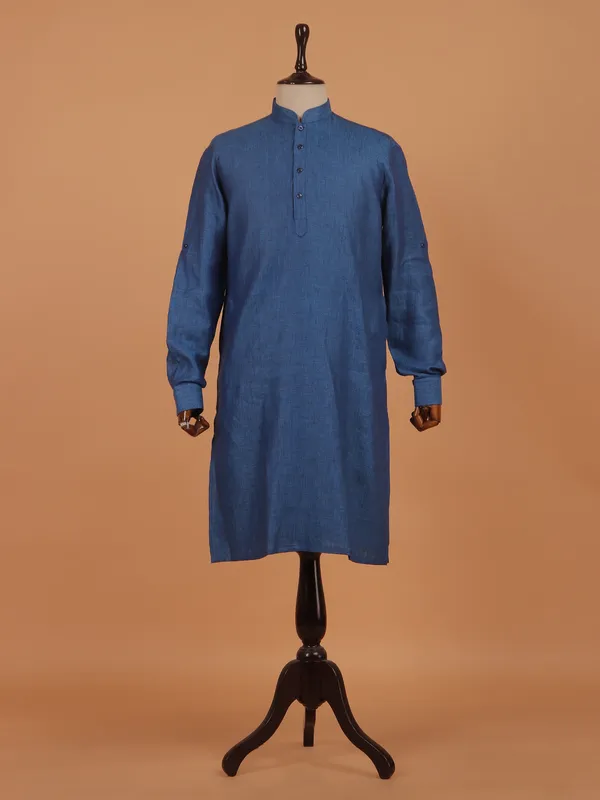 Ethnic pastel green cotton waistcoat set for men