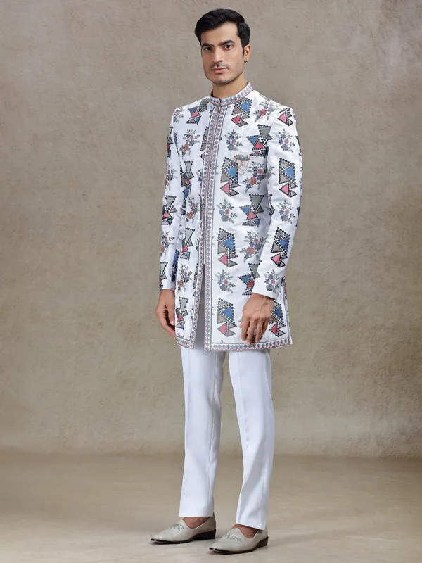 Exquisite off-white indo western for weddings