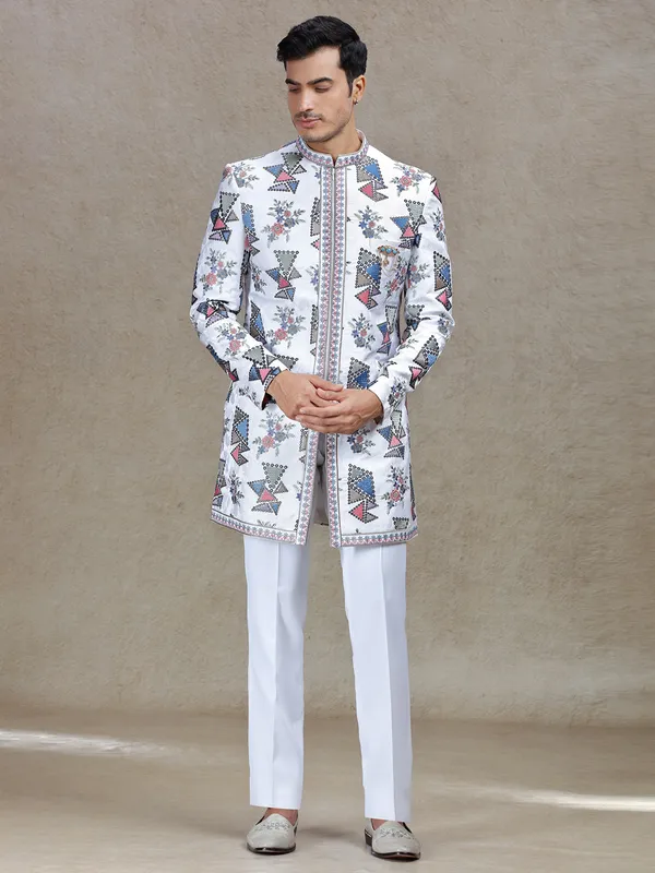 Exquisite off-white indo western for weddings
