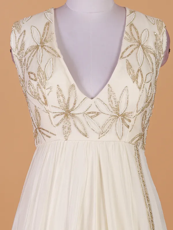 Fabulous cream floor length silk gown