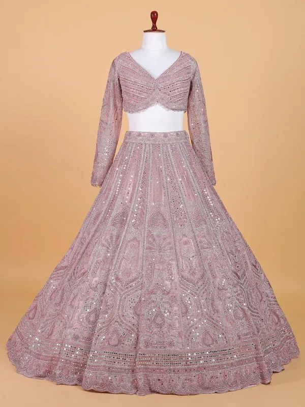 Fabulous light purple traditional lahenga choli