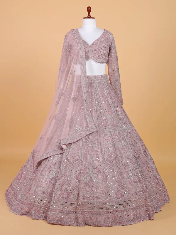 Fabulous light purple traditional lahenga choli