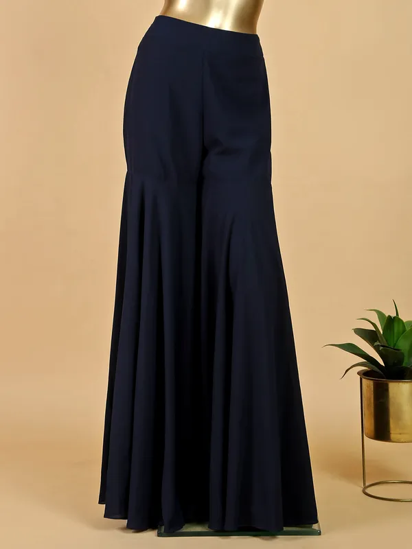 Fabulous navy georgette sharara suit