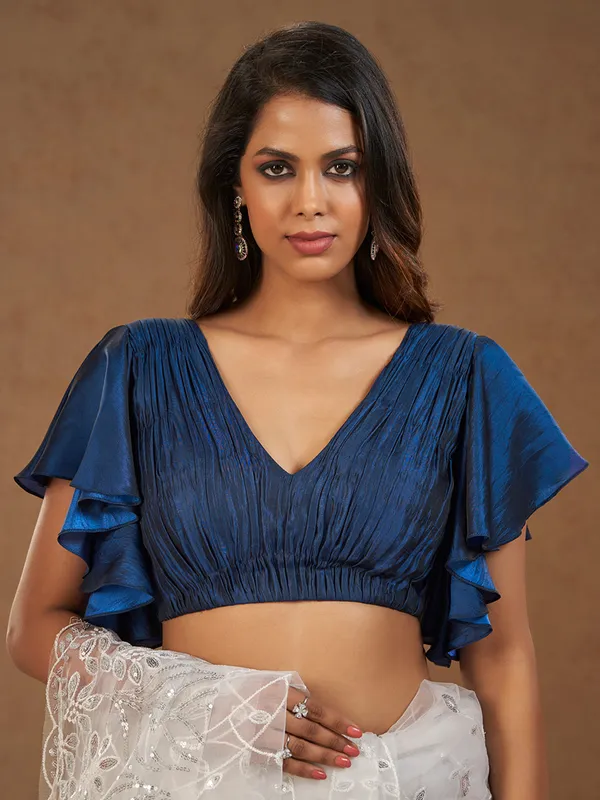 Fabulous navy silk blouse