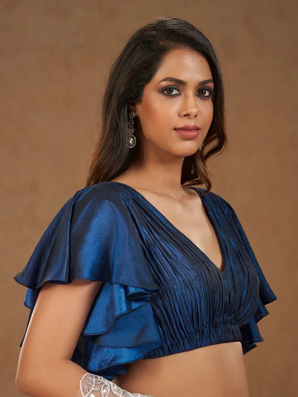 Fabulous navy silk blouse