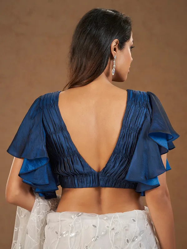 Fabulous navy silk blouse