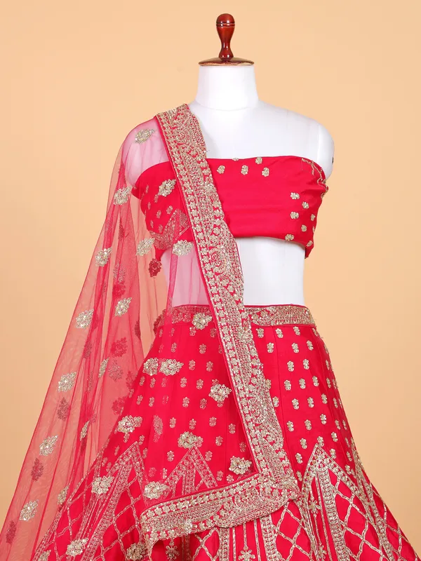 Fabulous Rani lahenga choli for bridal