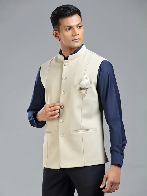 Fawn versatile waistcoat for wedding for men