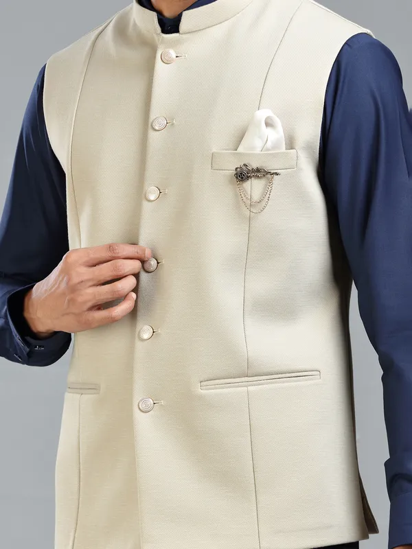 Fawn versatile waistcoat for wedding for men