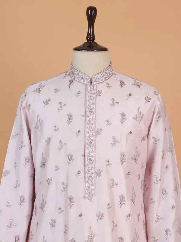 Festive style lilac hue kurta suit suit for boys