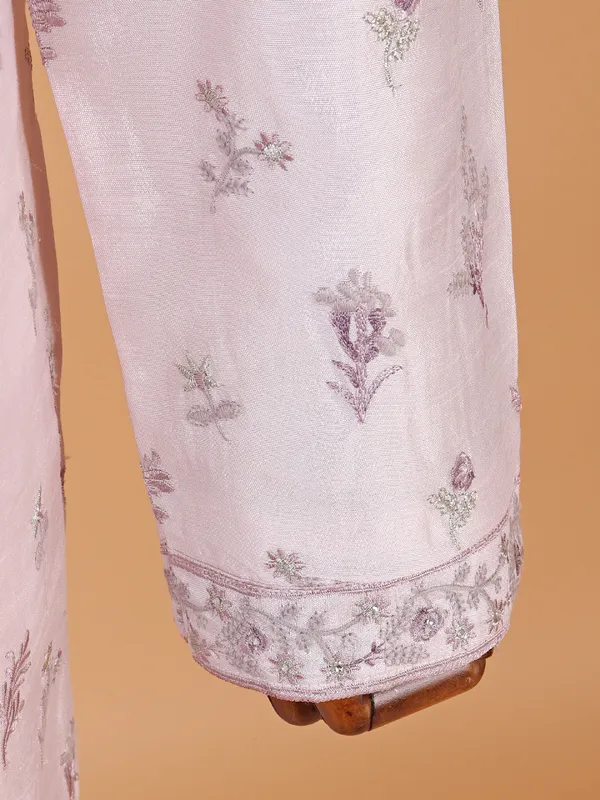 Festive style lilac hue kurta suit suit for boys