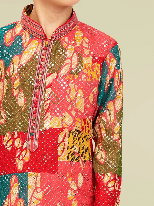 Festive wear multi cotton georgette kurta suit