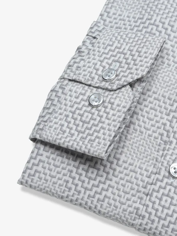Fete beige cotton texture shirt