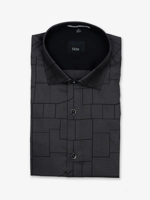 Fete black cotton shirt