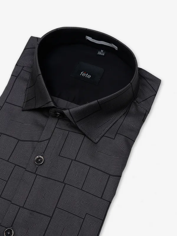 Fete black cotton shirt