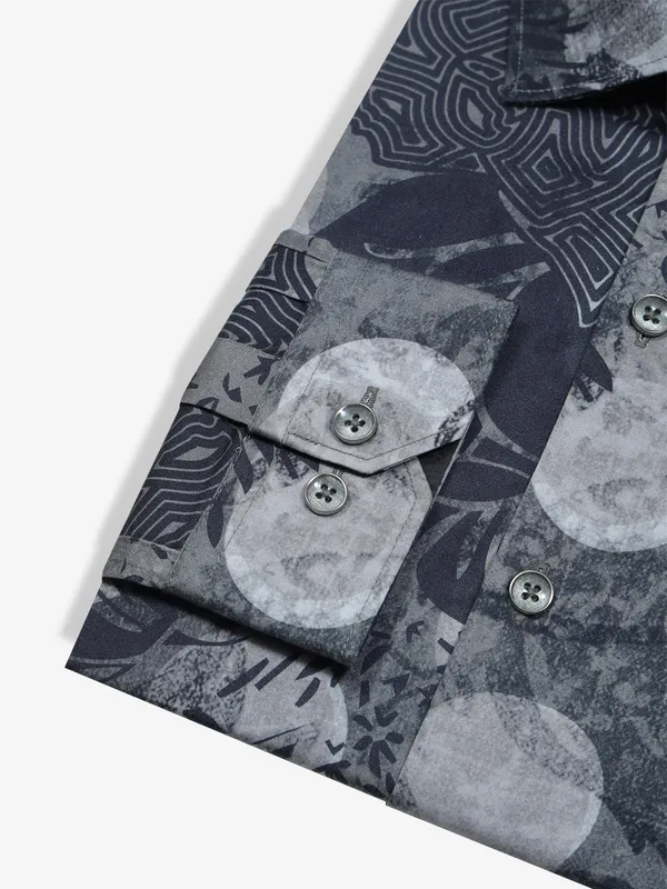 FETE black printed cotton shirt