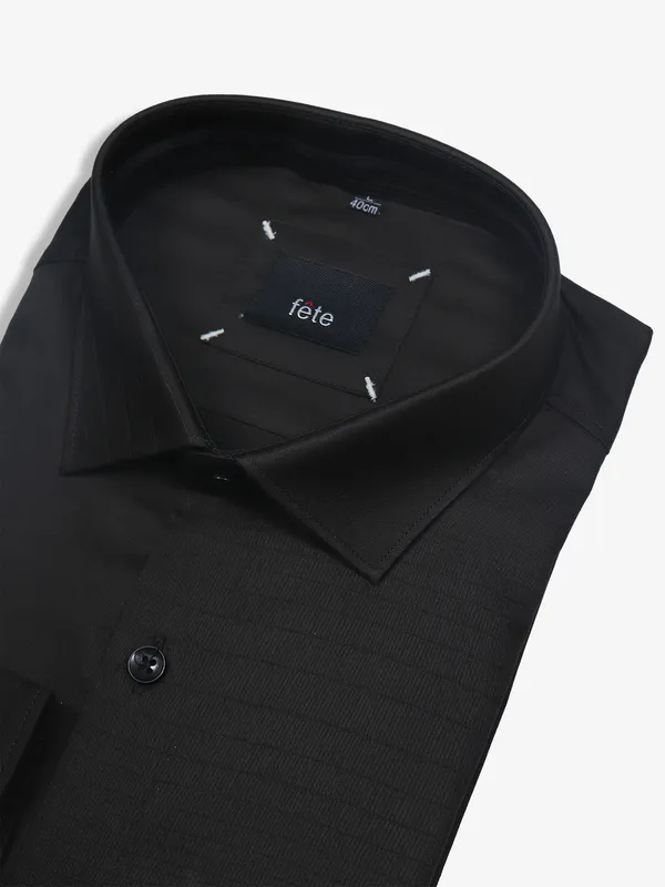 FETE dark olive stripe cotton shirt
