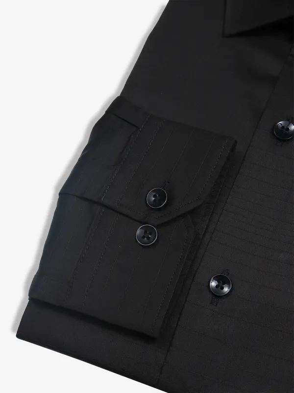 FETE dark olive stripe cotton shirt