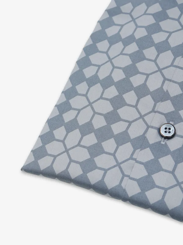 Fete grey printed cotton shirt