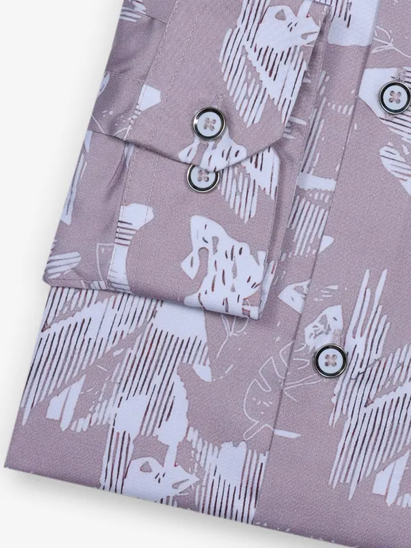 FETE printed onion pink mens party wear shirt