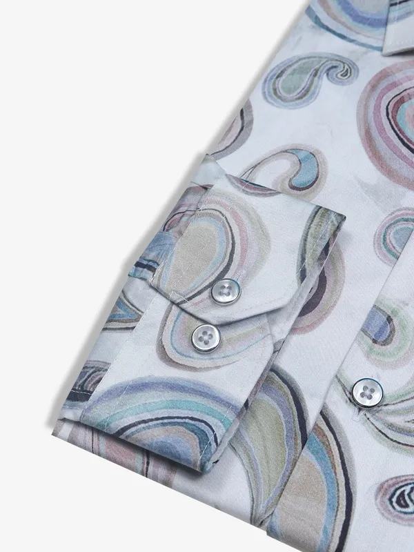 FETE printed white cotton shirt