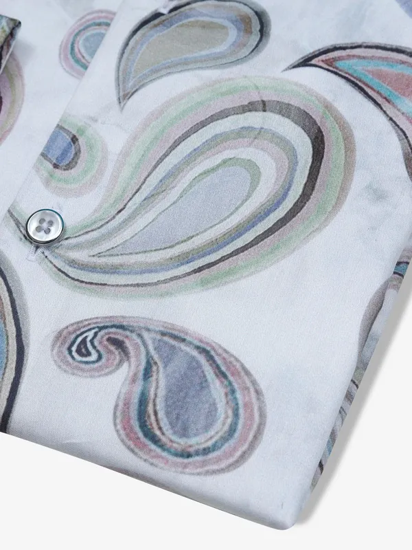 FETE printed white cotton shirt
