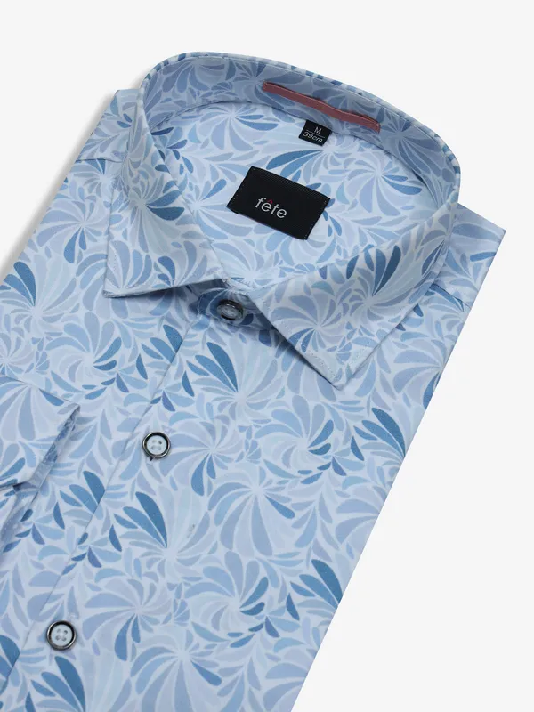 FETE white and blue cotton shirt